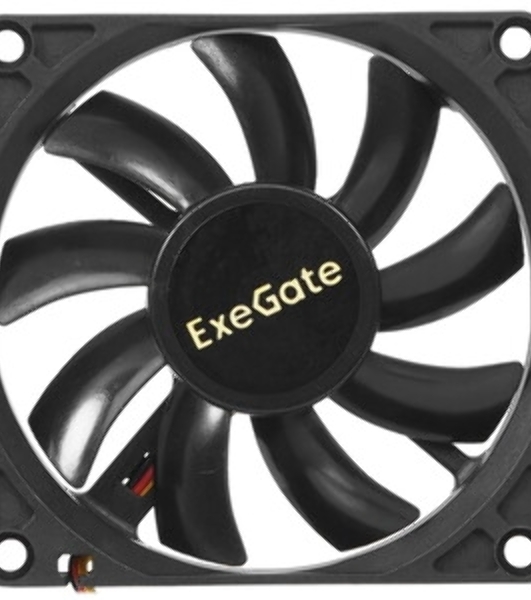 Вентилятор для корпуса ExeGate ExtraPower EP08015B3P черный, 80 мм, 2600 об/мин, 26 дБ, 3 pin