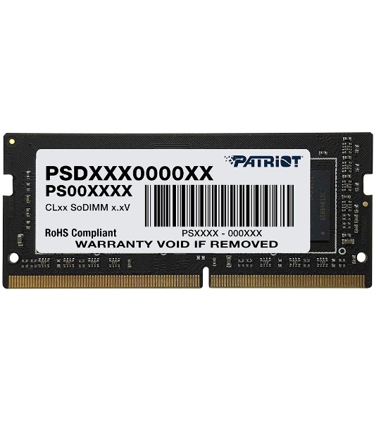 Оперативная память Patriot Signature, DDR4, 8GB (1x8 GB), 3200 MHz, CL22, SO-DIMM