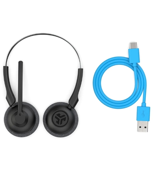 Гарнитура JLab GO Work Pop Wireless Headphones чёрный, беспроводная, Bluetooth, до 50 ч