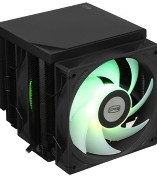 Кулер для процессора PCCooler RT720 TC BK (270W, 4-pin PWM, 157.5mm, Al/Cu, 7x6mm, 2x120mm, 73.32CFM, 34.9dBA, 2200RPM, S: 1851/1700/1200/115X, AM5/AM4, black)