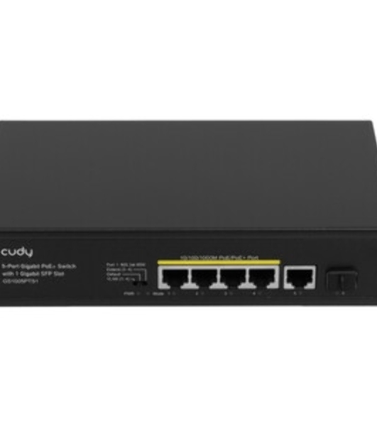 Коммутатор Cudy GS1005PTS1, 5×1 Гбит/с, 1×1 Гбит/с SFP