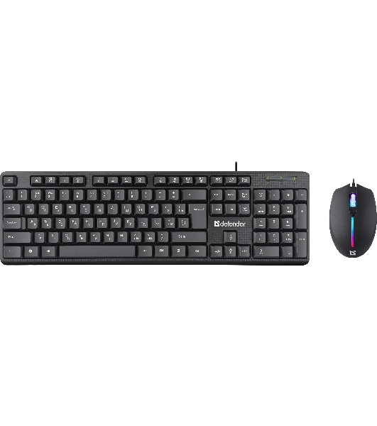 Комплект клавиатура+мышь Defender Triumph C-991 проводной, USB, 1600 DPI, чёрный