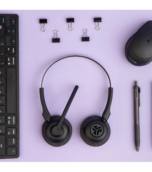 Гарнитура JLab GO Work Pop Wireless Headphones чёрный, беспроводная, Bluetooth, до 50 ч