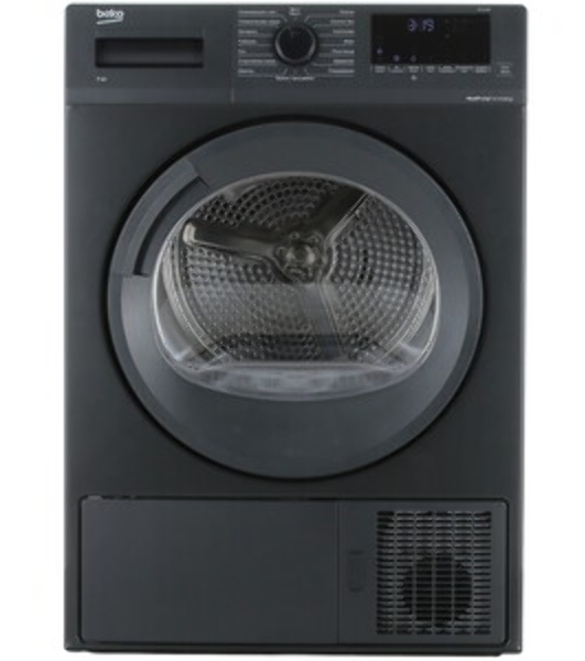 Сушильная машина Beko DF7412Gb черный, 8 кг, сушка - тепловой насос, программ - 15, 59.7 x 84.6 x 53.7 см