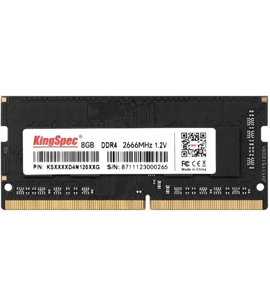 Оперативная память KingSpec, DDR4, 8GB (1x8 GB), 2666 MHz, CL17, SO-DIMM