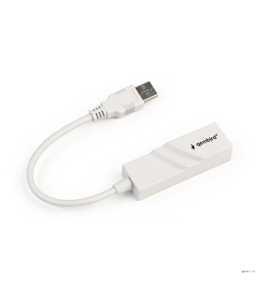 Сетевой адаптер Ethernet Gembird NIC-U11, USB 3.0 - Gigabit Ethernet adapter, пластик, белый, RTL8153