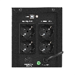 Источник бесперебойного питания ExeGate SpecialPro UNB-1000.LED.AVR.4SH.USB (1000VA/700W,LED, AVR, 4*Schuko, USB, батарея 12V 7.2Ah - 2 шт., металлический корпус, Black), фото6