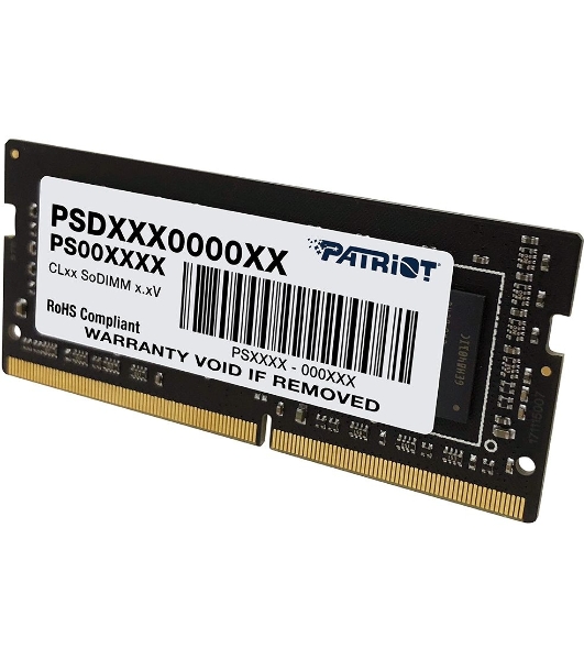 Оперативная память Patriot Signature, DDR4, 8GB (1x8 GB), 3200 MHz, CL22, SO-DIMM