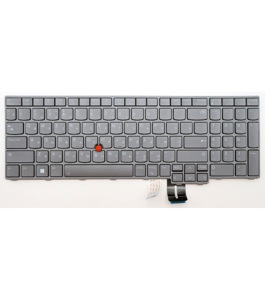 Клавиатура для ноутбука Lenovo ThinkPad P16 Gen 1/2 серая с подсветкой