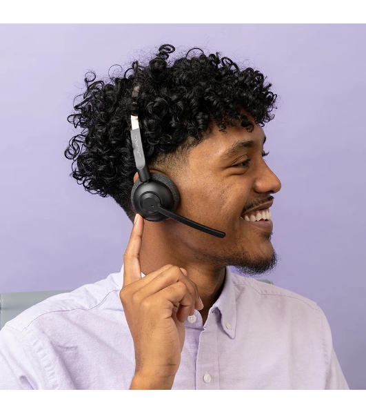 Гарнитура JLab GO Work Pop Wireless Headphones чёрный, беспроводная, Bluetooth, до 50 ч