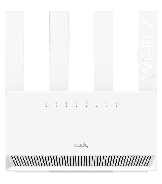 Маршрутизатор Cudy BE3600 Gigabit Dual Band Wi-Fi 7 Mesh Router, Chipset Broadcom, 802.11be/ax/ac/a/b/g/n, 2882Mbps at 5GHz + 688Mbps at 2.4GHz, 4 x 10/100/1000Mbps Ports, 4 x 5dBi fixed antennas, WiFi router/AP/Repeater/WISP Mode, PPTP/L2TP/OpenVPN/WireGuard, MLO, MU-MIMO, Guest network, WPS, DDNS, IPv6, IPTV, WOL, WPA3, TR069/TR098/TR111/TR181, Cudy APP