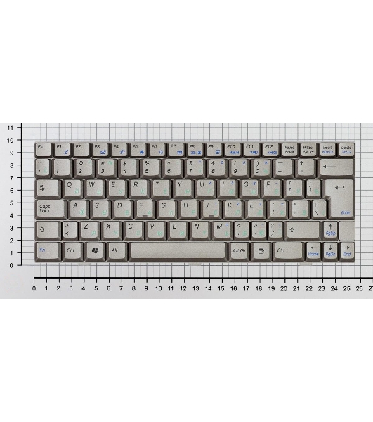 Клавиатура для ноутбука Asus U1 U1F U1E серебристая