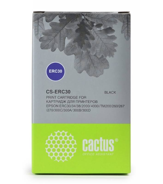 Картридж матричный Cactus CS-ERC30 черный (12.7 мм, 5 м, 1 000 000 знаков) для Epson ERC 30/34/38/TM-U220