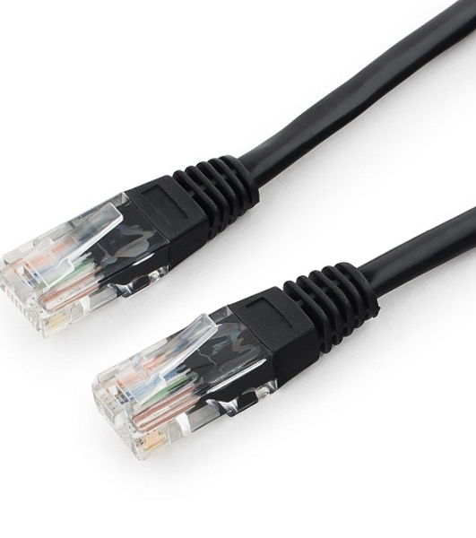 Патч-корд UTP Cablexpert cat.5e, 0.5м, литой, многожильный, черный