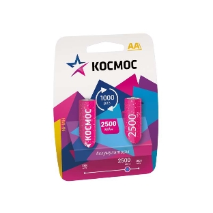 Аккумулятор Космос R6 NI-MN 2500 мАч BP-2 (ЦЕНА за 1 аккум., в блистере - 2 шт.)