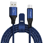 Кабель Crown USB - USB Type-C CMCU-3103C blue, фото 1