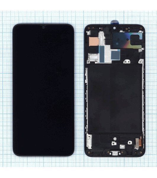 Дисплей для Samsung Galaxy A70 SM-A705F в сборе с тачскрином и рамкой (TFT) черный