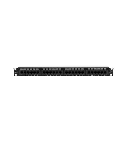 Патч-панель Rexant 19', 1U, 24 порта RJ-45, категория 5e, UTP неэкранированная, черная