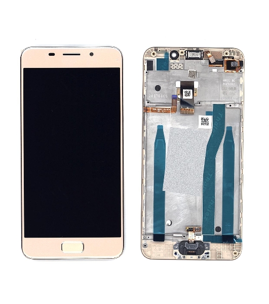 Дисплей для Asus ZenFone 3s Max ZC521TL золотой с рамкой