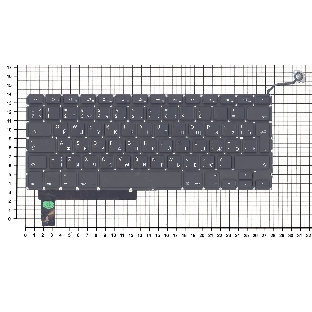 Клавиатура для ноутбука MacBook A1286 с SD большой ENTER RU