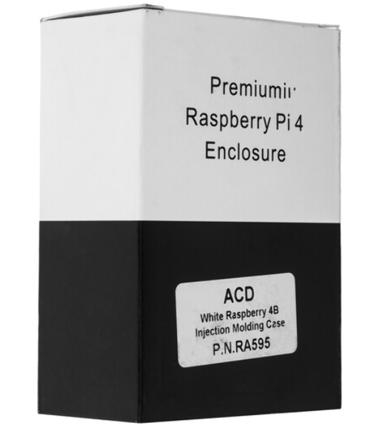 Компьютерный корпус ACD RA595 белый Injection Molding Case Supporting 3007 Fans for Raspberry 4B