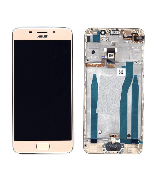 Дисплей для Asus ZenFone 3s Max ZC521TL золотой с рамкой