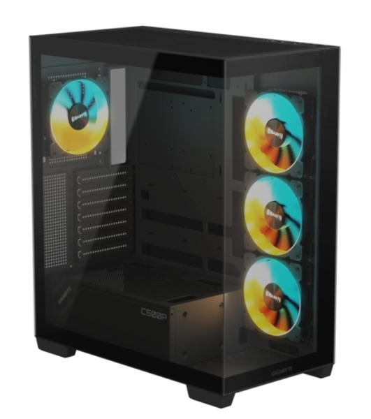 Компьютерный корпус Gigabyte Gb-C500P ST черный без БП ATX 3x120мм 6x140мм 2xUSB 3.0 1xUSB3.1 audio bott PSU