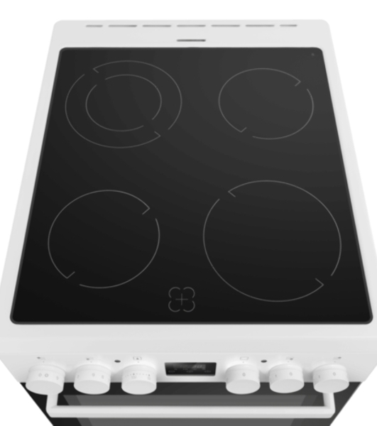 Плита электрическая Maunfeld MEC57CW08TD белый, конфорок 4 шт, духовка 59 л, 50 см x 85 см x 60 см