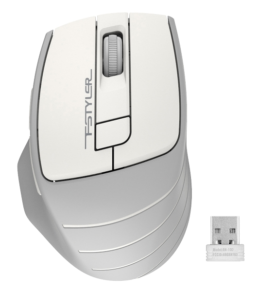 Мышь беспроводная A4Tech Fstyler FG30S белый/серый, 2000 dpi, радиоканал, USB, кнопки - 6