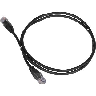 Патч-корд Lanmaster TWT UTP кат.5e, с заливными колпачками, 1.0 м, черный