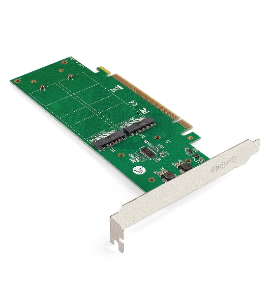 Переходник ExeGate EXE-597E4 (4 x M.2 M key -> PCI-E x16 v3.0, для установки четырех SSD M.2 2230/2242/2260/2280/22110 M key NGFF в слот PCI-E, материнская плата должна быть c функции Bifurcation PCI-E)