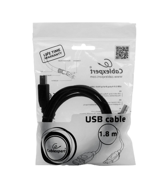 Кабель Gembird USB 2.0 PRO для соед. 1.8м AM/BM позол. контакты, пакет