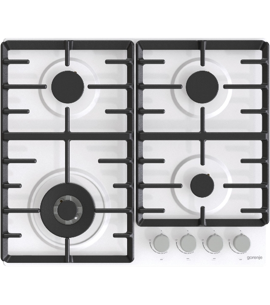Газовая варочная панель Gorenje GT642AXW, 4 конфорки, закаленное стекло, белый