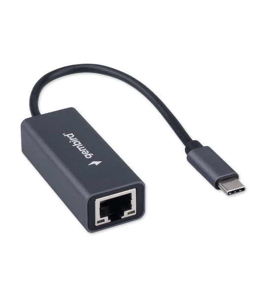 Сетевой адаптер Ethernet Gembird NIC-U12, Type-C USB 3.0 - 2.5 Gigabit Ethernet adapter, алюминий, RTL8156B