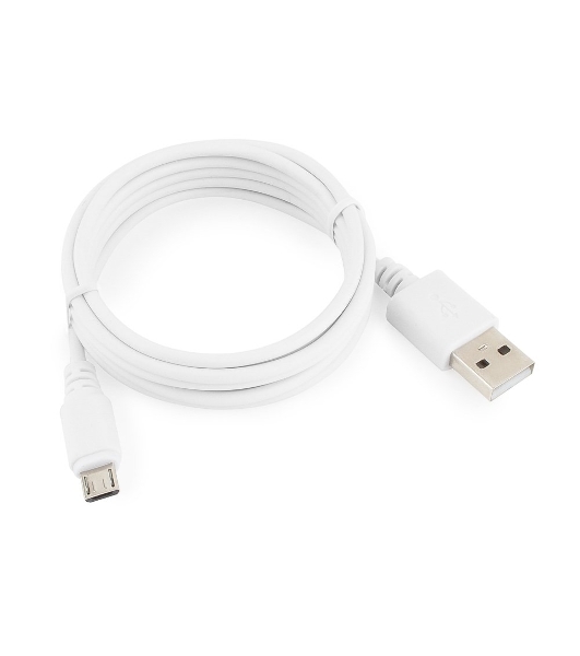 Кабель USB2.0 Pro Cablexpert CC-mUSB2-AMBM-6W, AM/microBM 5P, 1.8м, экран, белый, пакет