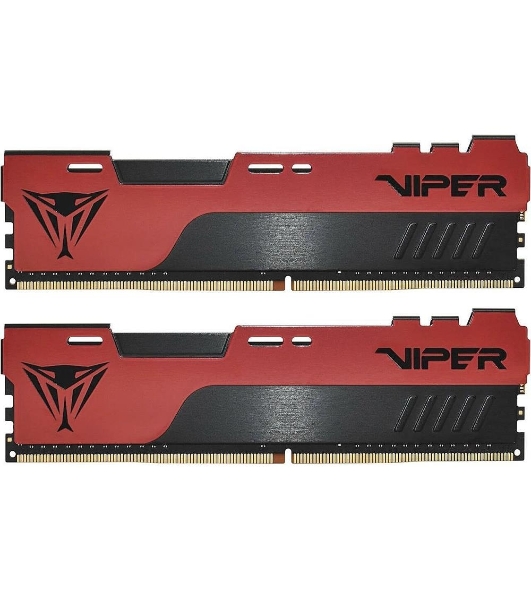 Оперативная память Patriot Viper Elite II, DDR4, 16GB (2x8 GB), 3200 MHz, CL18, DIMM, радиатор, красный, черный
