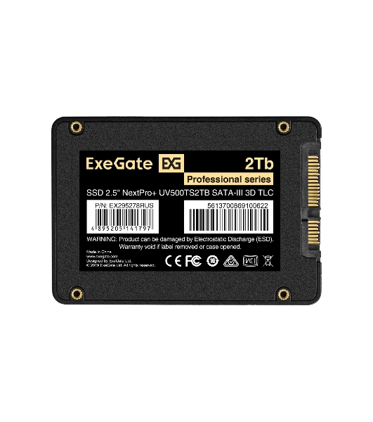 Накопитель SSD ExeGate, 2Tb, SATA III, 2.5', R/W 570/500