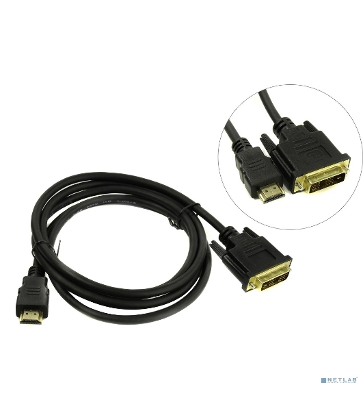 Кабель ExeGate EX284894RUS HDMI-DVI ExeGate EX-CC-HDMIM-DVIM-3.0 (19M/19M, single link, 3м, позолоченные контакты)