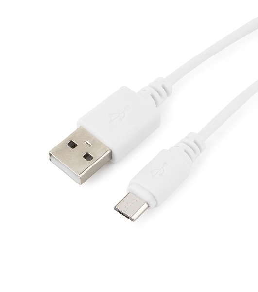 Кабель USB2.0 Pro Cablexpert CC-mUSB2-AMBM-6W, AM/microBM 5P, 1.8м, экран, белый, пакет