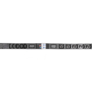 Блок силовых розеток Rem Rem-32, IEC 60320 С13 х 10, IEC 60320 С19 х 5, вход колодка, 19', 1436х45х45 мм (ВхШхГ), 32А, автомат + амперметр, чёрный, 2 