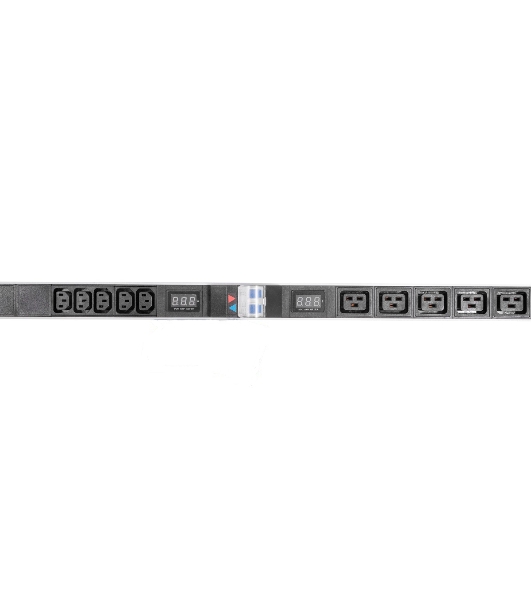 Блок силовых розеток Rem Rem-32, IEC 60320 С13 х 10, IEC 60320 С19 х 5, вход колодка, 19', 1436х45х45 мм (ВхШхГ), 32А, автомат + амперметр, чёрный, 2 