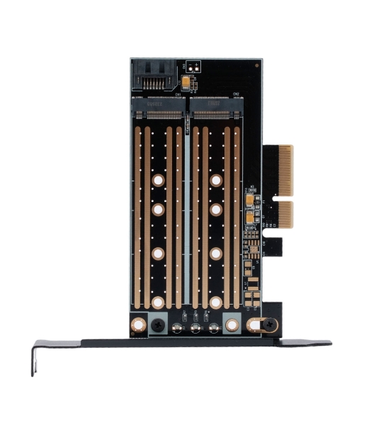 Адаптер Gembird для двух SSD M.2 (NVMe+SATA) в разъем PCI-e MF-PCIE-NVME-SATA, коробка
