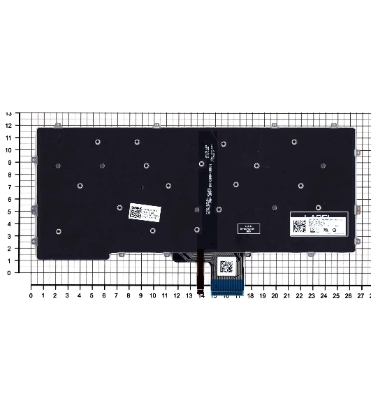 Клавиатура для ноутбука Dell Latitude 13 7370 черная с подсветкой