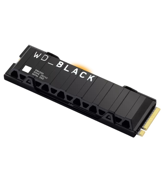 Накопитель SSD WD 2Tb Black SN850X, M.2(22x80мм), NVMe, PCIe 4.0 x4, 3D TLC, R/W 7300/6600Mb/s, IOPs 1 200 000/1 100 000, TbW 1200, DWPD 0.3, with Heat Spreader (12 мес.)