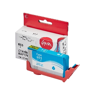 Картридж струйный Sakura CZ110AE (№655 Cyan) для HP, голубой, 11 мл., 600 к.