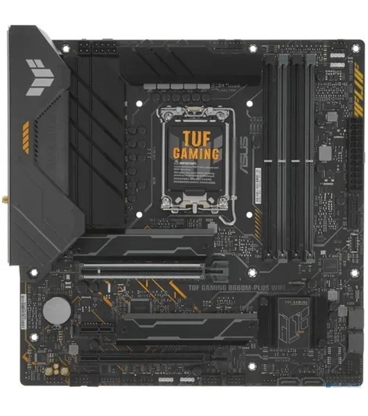Материнская плата ASUS TUF GAMING B660M-PLUS WIFI, LGA 1700, Intel B660, 4xDDR5, 4xSATA, 2xM.2, 1xPCIe 5.0 x16, 1xPCIe 3.0 x4, 1xPCIe x1, 1xDP, 1xHDMI, 1x 2.5Gb LAN, 4xUSB-A 3.2 Gen 2, 1xUSB-A 3.2 Gen 1, 2xUSB 2.0, 1xUSB-C 3.2 Gen 2x2, 5x3.5 мм, 7.1, mATX