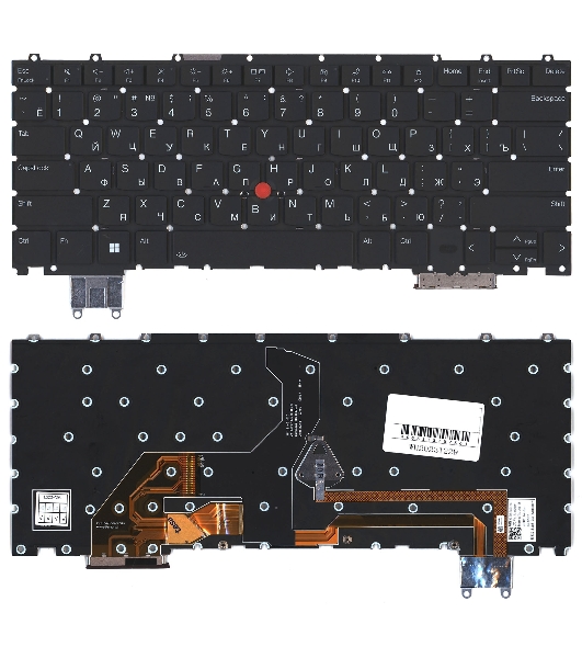 Клавиатура для ноутбука Lenovo ThinkPad Z16 Gen 1 черная без рамки с подсветкой