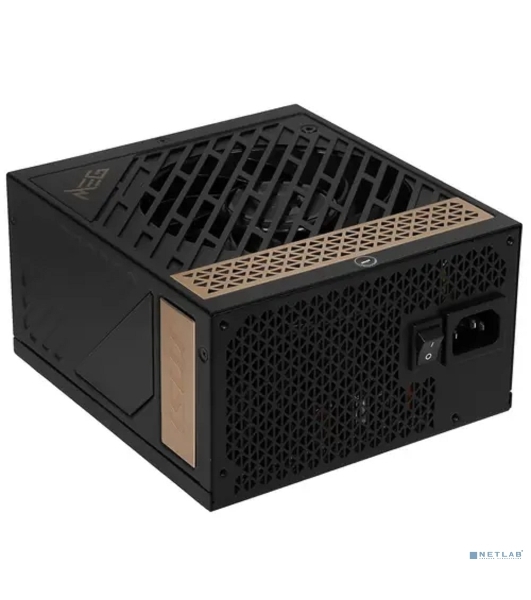 Блок питания MSI MEG Ai1300P (306-7ZP4A11-CE0), 1300Вт, 80 PLUS Platinum, 120мм, модульный, черный/золотой