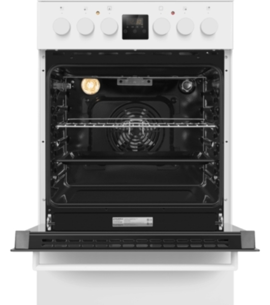 Плита электрическая Maunfeld MEC57CW08TD белый, конфорок 4 шт, духовка 59 л, 50 см x 85 см x 60 см