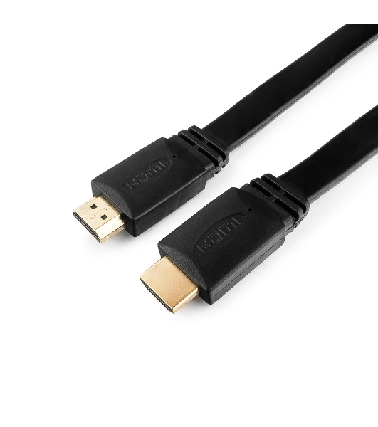 Кабель Cablexpert HDMI CC-HDMI4F-6, 19M/19M, v2.0, медь, позол.разъемы, экран, плоский кабель, 1.8м, черный, пакет